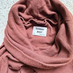 Aritzia Sunday Best Turtleneck in Chocolate size S